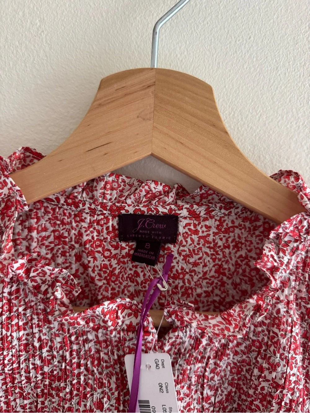 NWT J.Crew x Liberty floral blouse pink 8